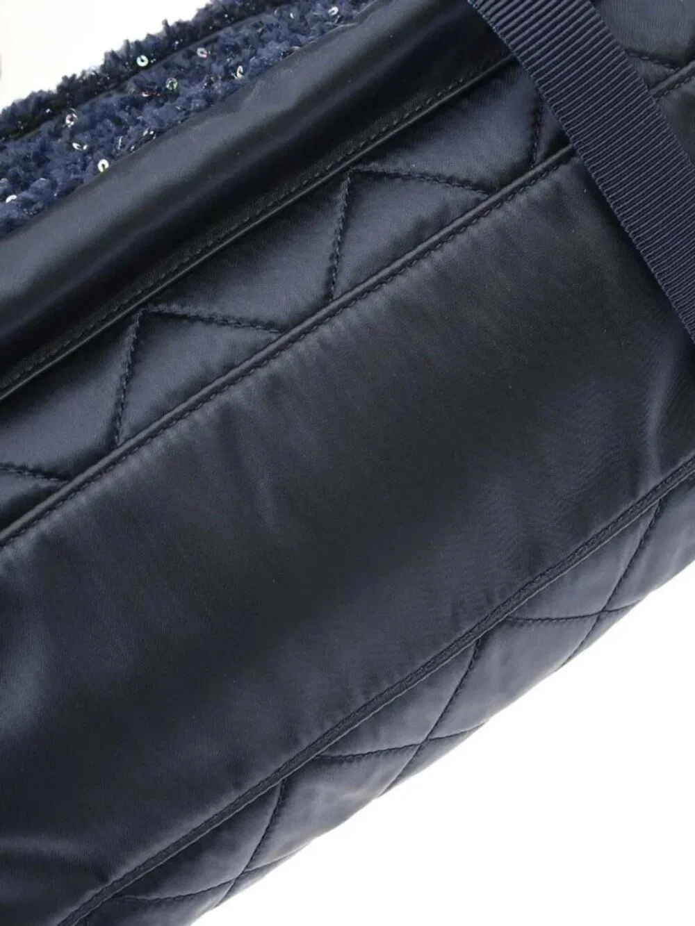 Chanel Navy Tweed Nylon